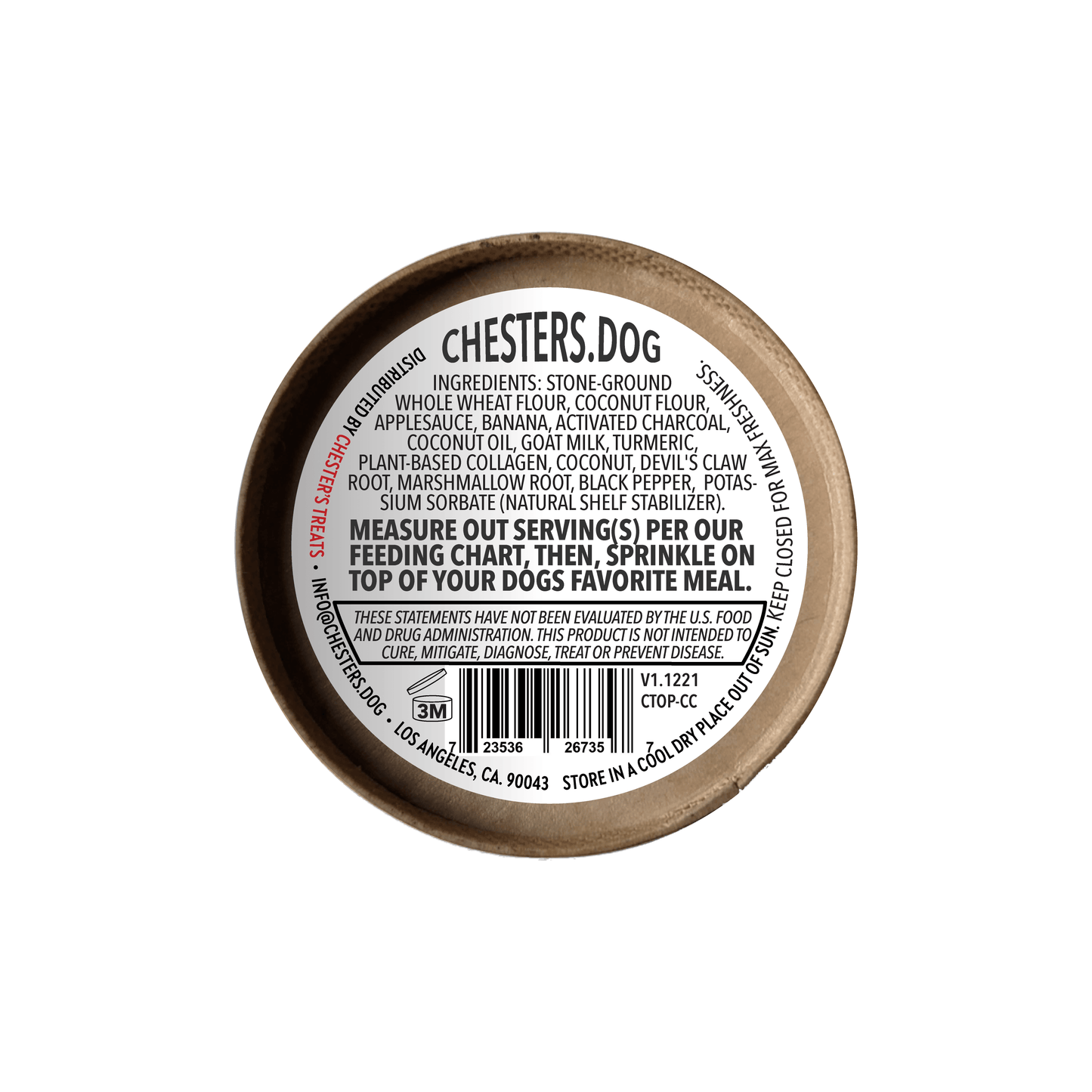 chester's cookies & cream dog food topper for reducing bloating & respiratory support | NATURAL DOG TREATS