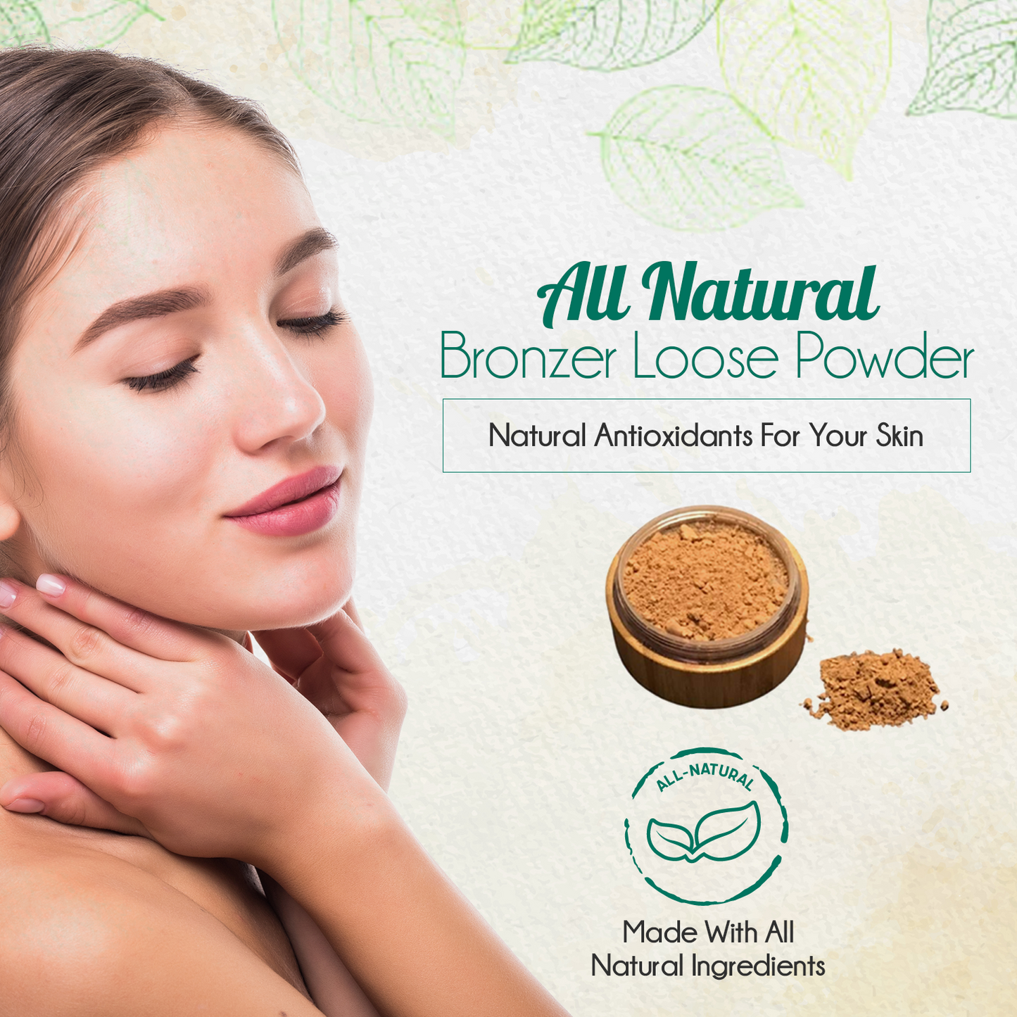 Bronzer Loose Powder Set with Natural Antioxidant