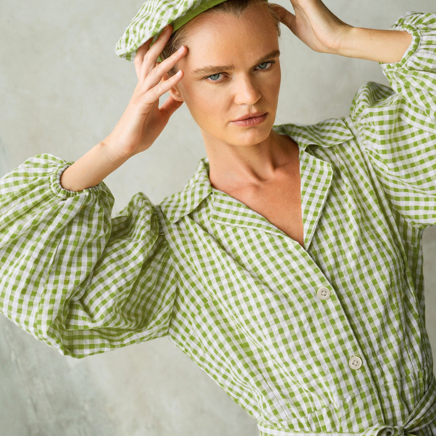 lime green gingham dress Neon Rose gingham ruffle tiered midaxi dress in forest green