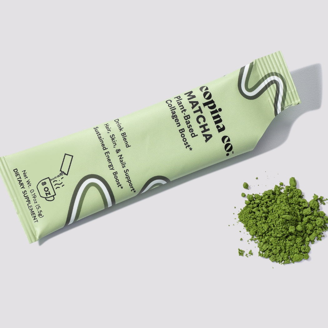 Matcha Plant-Based Collagen Boost Drink Blend Stick Packs