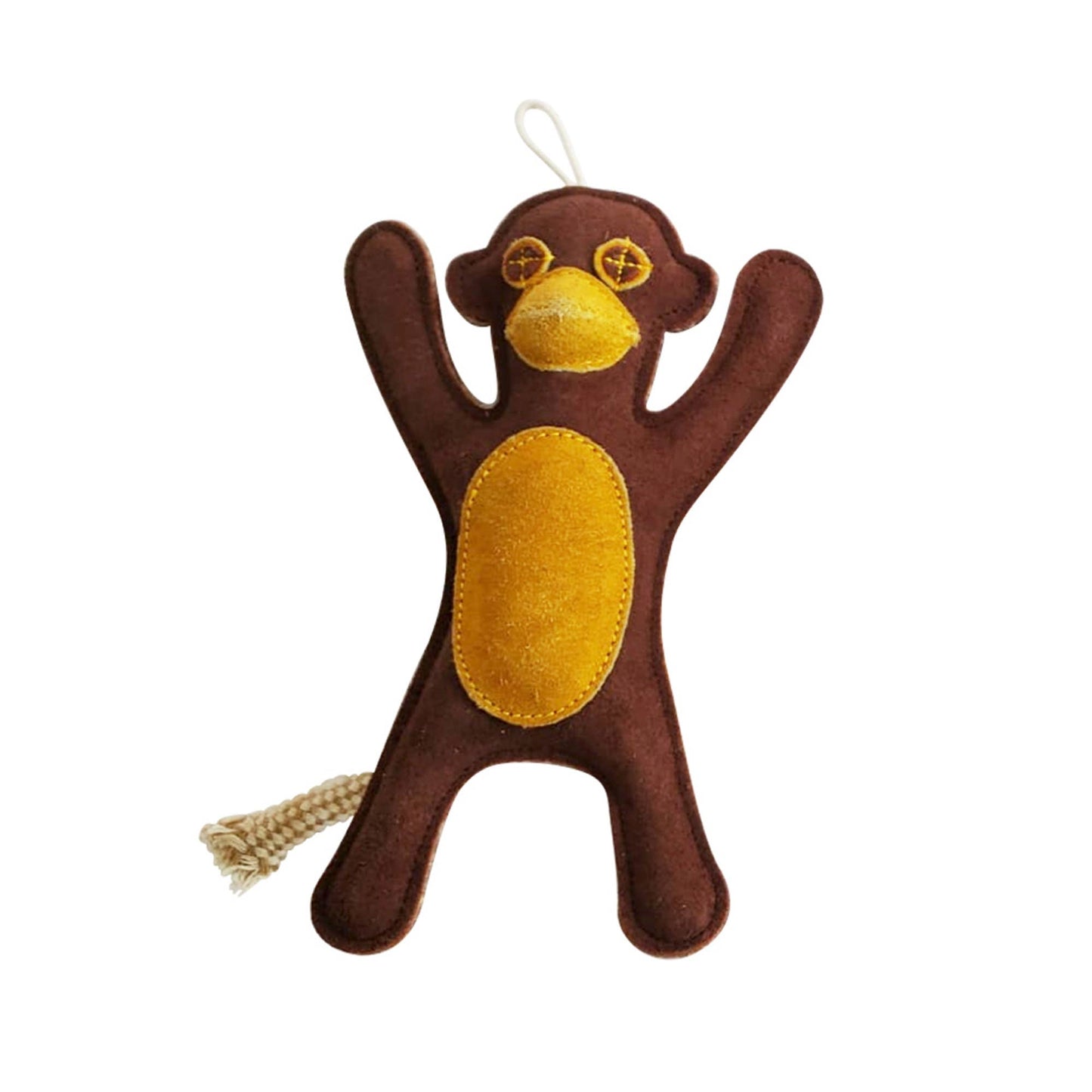 Eco-Friendly Monkey Natural Leather Dog Chew Toy