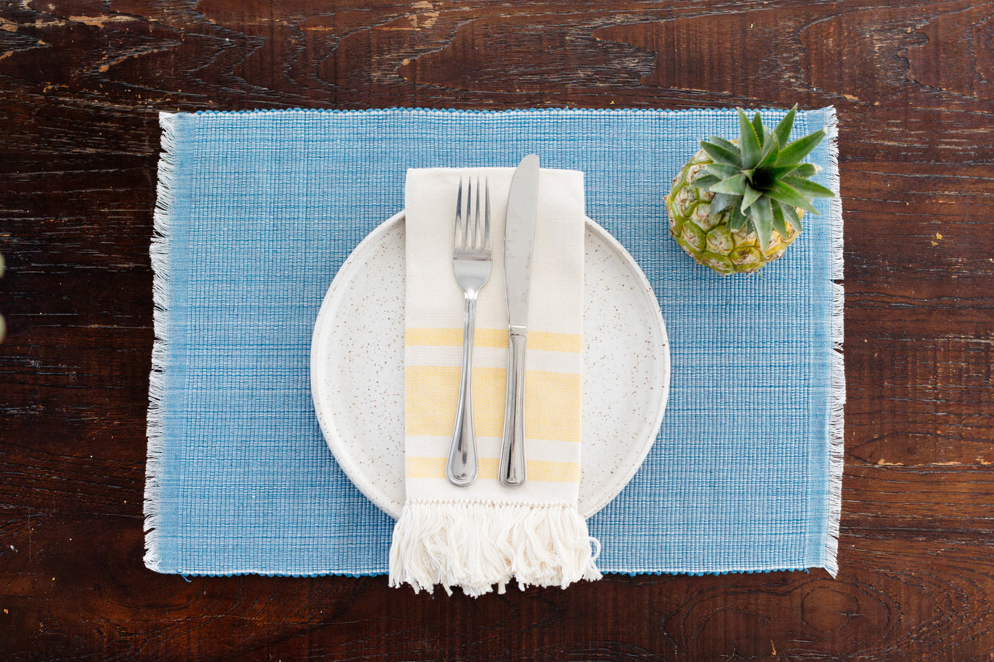 Eco-Friendly Handwoven Dining Napkins | Yellow