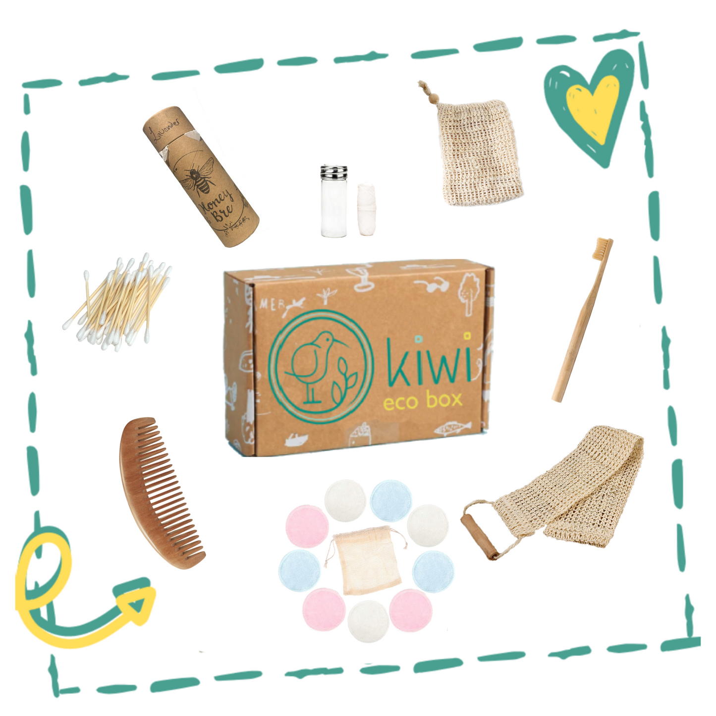 Kiwi Eco Box | Zero-Waste Self-Care Kit