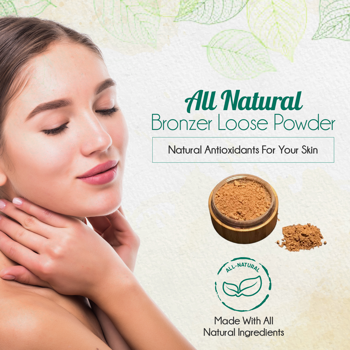 All-Natural, Vegan Loose Powder Bronzer | Eco-Friendly