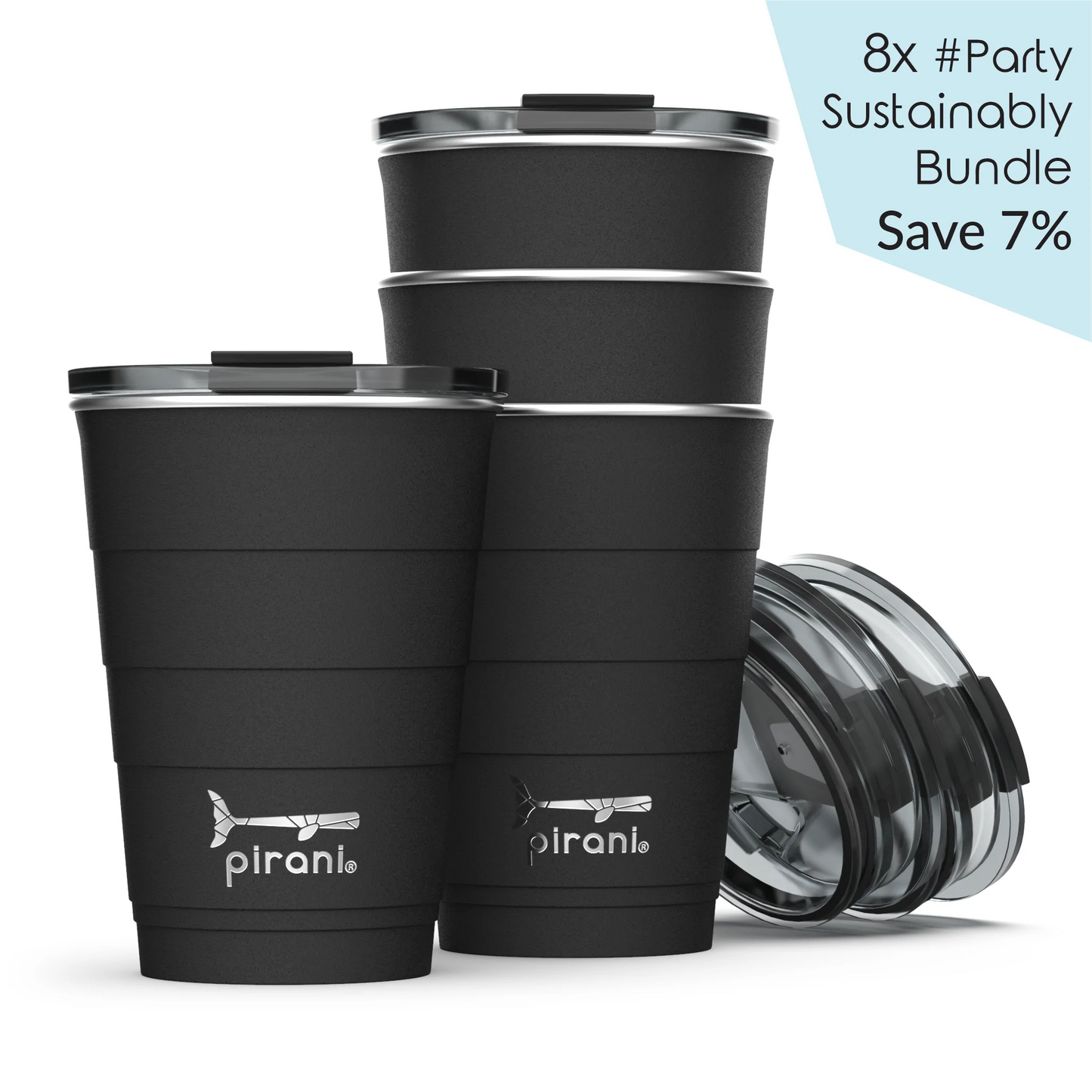 Insulated Stackable Tumblers  The Big Family Set -(8 Pack)